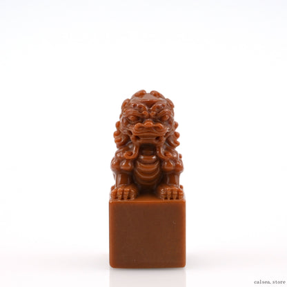 Jade Foo Dogs Sculpture Guardian Lion Carving Crystal Healing Hand Carved