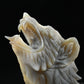 4.88" Vivid Amethyst Druse Wolf Sculpture Hand Carved Crystal Ornaments