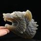 4.88" Vivid Amethyst Druse Wolf Sculpture Hand Carved Crystal Ornaments
