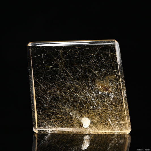Gorgeous Golden Rutilated FreeForm Crystal Healing Hand Carved FreeForm