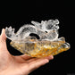 7.28" GoldenHealer Dragon Sculpture Hand Carved Super Realistic