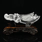 Awesome Clearquartz Dragon Knife Sculpture Crystal Healing Hand Carved
