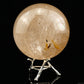 3.74'' Golden Rutile Sphere Crystal Healing Hand Carved Sphere/Ball