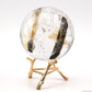 2.91'' Dark Green Tourmaline Sphere Hand Carved Crystal Healing Sphere/Ball