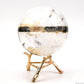 2.91'' Dark Green Tourmaline Sphere Hand Carved Crystal Healing Sphere/Ball