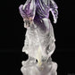 5.16'' Awesome Amethyst Guan Yu Sculpture Crystal Healing Hand Carved