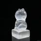Selenite Lucky Cat Sculpture Crystal Healing Hand Carved