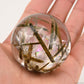 Rainbow Green Tourmaline,Rutilated Sphere Hand Carved Crystal Healing Crystal Sphere/Ball