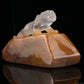 Golden Rabbit Fur Rutile,Rutilated PiXiu Sculpture Crystal Healing Hand Carved
