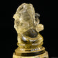 4.11'' Brazil Citrine Ganesh Buddha Sculpture Crystal Healing Hand Carved Ornaments