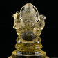 4.11'' Brazil Citrine Ganesh Buddha Sculpture Crystal Healing Hand Carved Ornaments