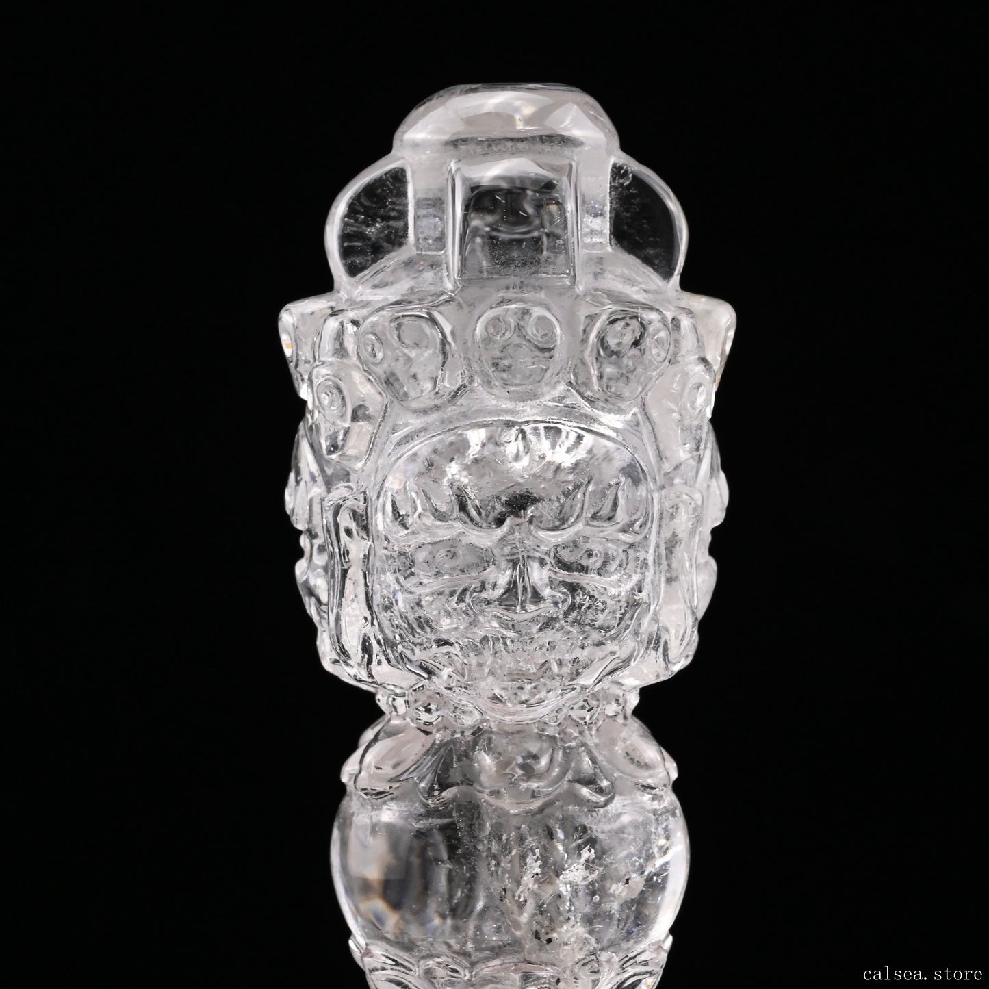 Clearquartz Vajira Sculpture Artifact Crystal Healing Hand Carved