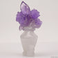 Amethyst Rose Flower Sculpture Crystal Healing Hand Carved