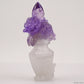 Amethyst Rose Flower Sculpture Crystal Healing Hand Carved