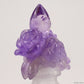 Amethyst Rose Flower Sculpture Crystal Healing Hand Carved