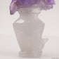 Amethyst Rose Flower Sculpture Crystal Healing Hand Carved