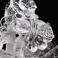 7.04'' Gardenquartz,Lodalite Dragon Sculpture Hand Carved Super Realistic