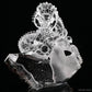 7.04'' Gardenquartz,Lodalite Dragon Sculpture Hand Carved Super Realistic