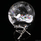 3.26'' Stunning Rainbow Clearquartz Sphere Crystal Healing Hand Carved Sphere/Ball