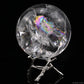 3.26'' Stunning Rainbow Clearquartz Sphere Crystal Healing Hand Carved Sphere/Ball