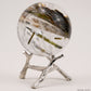 2.25'' Rainbow Green Tourmaline,Rutilated Hand Carved Crystal Healing Crystal Sphere/Ball