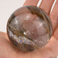 2.25'' Rainbow Green Tourmaline,Rutilated Hand Carved Crystal Healing Crystal Sphere/Ball