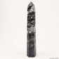 10.74'' Black Tourmaline,Rutile Tower Ornaments Point Crystal Healing Tower/Point