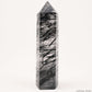 7.91'' Black Tourmaline,Rutile Tower Ornaments Point Crystal Healing Tower/Point
