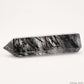 7.91'' Black Tourmaline,Rutile Tower Ornaments Point Crystal Healing Tower/Point