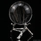 2.17'' Golden Rutilated,Rutile Sphere Crystal Healing Hand Carved Crystal Sphere/Ball