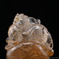 Golden Rutile,Rutilated PiXiu Sculpture Crystal Healing Hand Carved