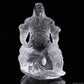 3.56'' Clearquartz GuanYu Sculpture Crystal Healing Hand Carved