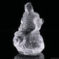3.56'' Clearquartz GuanYu Sculpture Crystal Healing Hand Carved