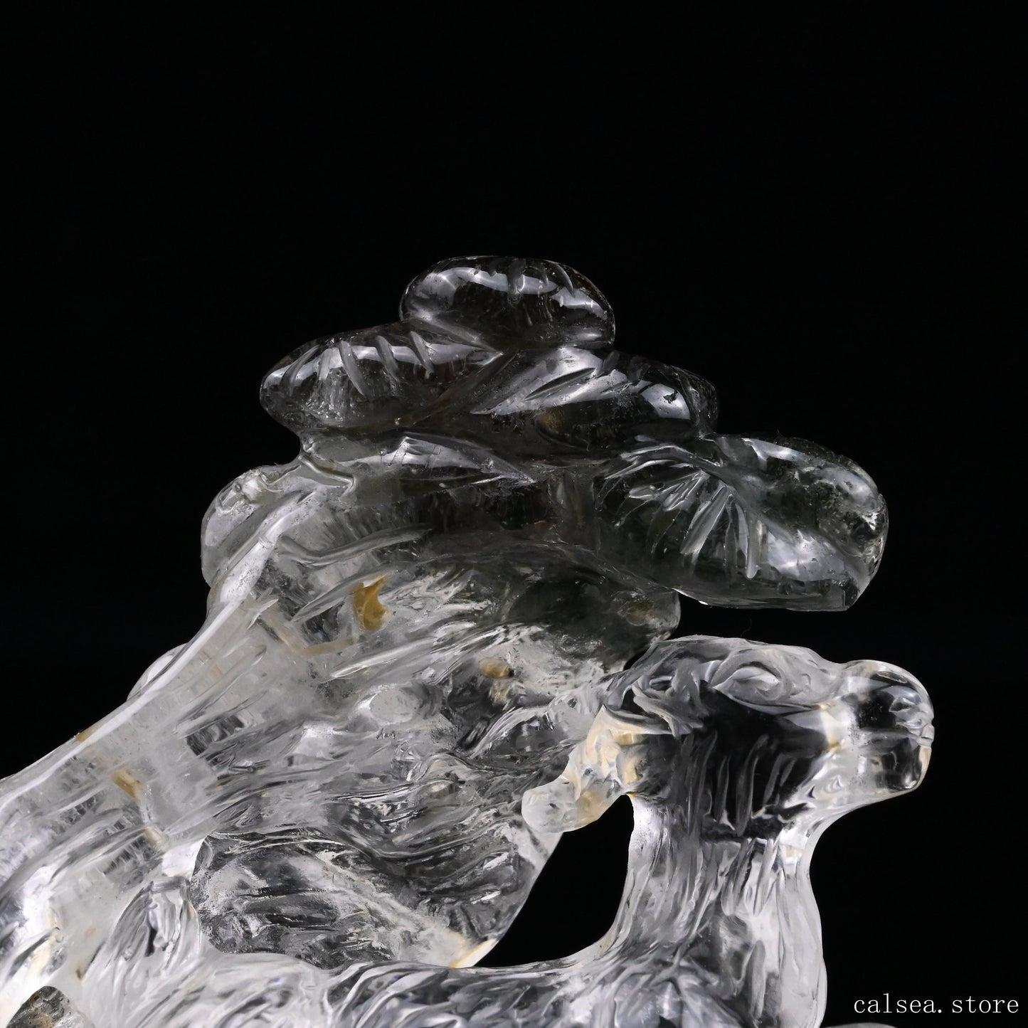 Gardenquartz Goat Sculpture Crystal Healing Hand Carved Crystal Super Realistic