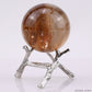 1.81'' Red Rabbit Fur Rutile,Rutilated Quartz Crystal Healing Hand Carved Sphere/Ball