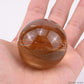 1.81'' Red Rabbit Fur Rutile,Rutilated Quartz Crystal Healing Hand Carved Sphere/Ball
