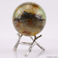 2.34'' Goldenhealer Fluorite Pyrite Sphere Crystal Healing Hand Carved Sphere/Ball