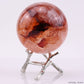 2.65'' Firequartz Sphere Crystal Healing Hand Carved Sphere/Ball