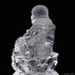 Clearquartz Smile Buddha Sculpture Crystal Healing Hand Carved