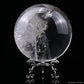 3.77'' Stunning Rainbow Clearquartz Sphere Crystal Healing Hand Carved Sphere/Ball