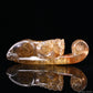 Golden Rutile,Rutilated PiXiu Sculpture Crystal Healing Hand Carved