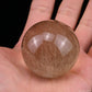 1.76'' Golden Rutilated,Rutile Sphere Crystal Healing Hand Carved Crystal Sphere/Ball
