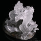 5'' Gardenquartz,Lodalite Water Dragon Sculpture Hand Carved Super Realistic