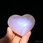 Bule Starlight Moonstone Heart Ornaments Crystal Healing Hand Carved