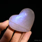 Bule Starlight Moonstone Heart Ornaments Crystal Healing Hand Carved
