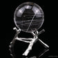 Silver Rutile, Rutilated Quartz Crystal Healing Hand Carved Sphere/Ball