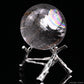 1.87'' Rainbow Copper Rutile With Black Mica Sphere Crystal Healing Hand Carved Sphere/Ball