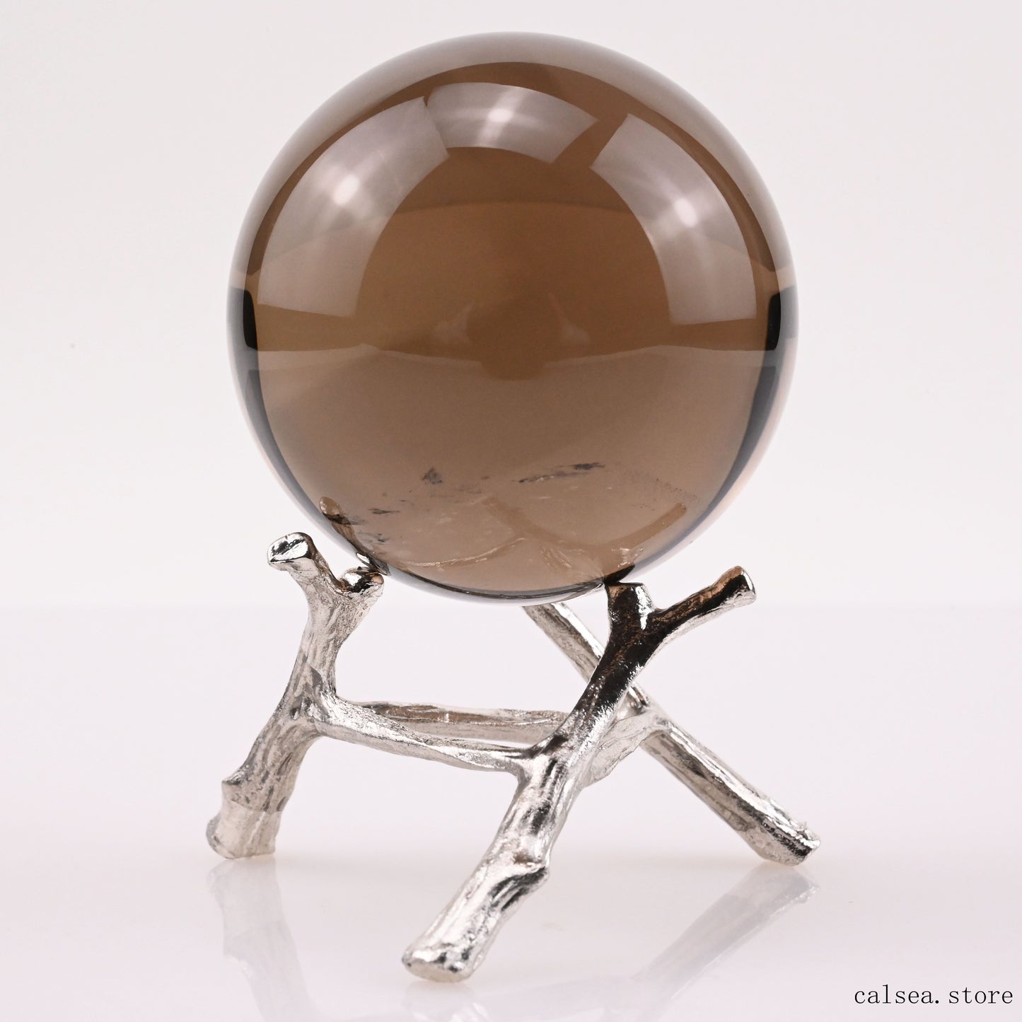 2.02'' Smokeyquartz Sphere Crystal Healing Hand Carved Sphere/Ball