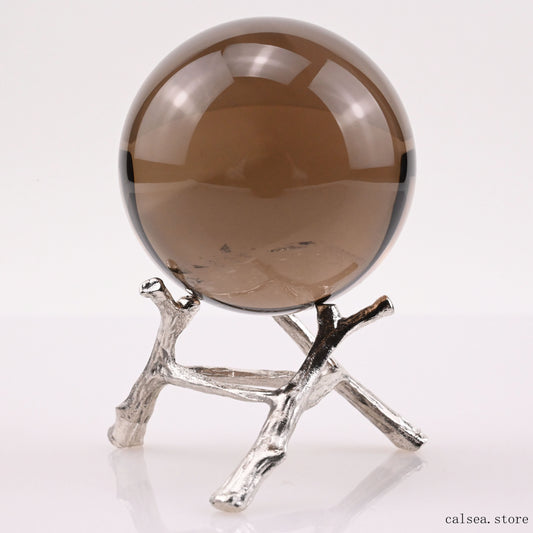 2.02'' Smokeyquartz Sphere Crystal Healing Hand Carved Sphere/Ball