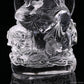 4.76'' Clearquartz Manjushri Buddha Sculpture Crystal Healing Hand Carved
